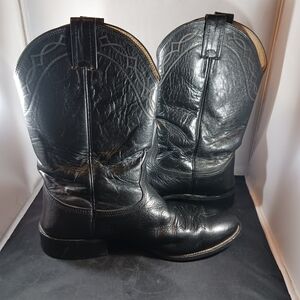 Nocona Vintage Black Leather Western Cowboy Men's Boot size 9.5D